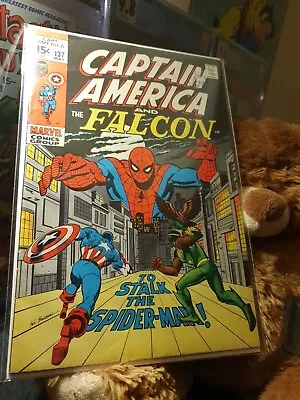Buy Captain America 137 & The Falcon - Fn S Lee, G Colan, S Buscema 1971 Spider-man • 59.99£