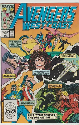 Buy Marvel Comics Avengers West Coast #49 1st Print Vf • 2.25£