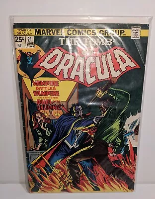 Buy Tomb Of Dracula #21 (Jun 1974, Marvel) READ Signed By Marv Wolfman  • 23.72£