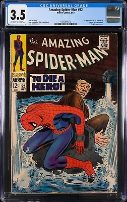 Buy Amazing Spider-Man #52 - Sept 1967 - Marvel Comics - CGC Grading 3.5 • 94.99£