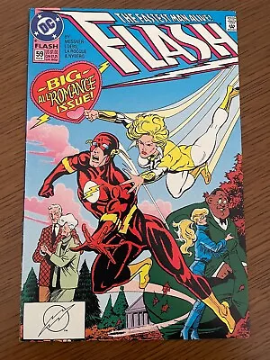 Buy The Flash #59 The Fastest Man Alive, Big All Romance Issue! Feb 92 DC Comics  • 7£