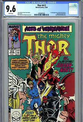 Buy Thor #412 (1989) Marvel CGC 9.6 White 1st Full Appearance Of The New Warriors! • 65.91£