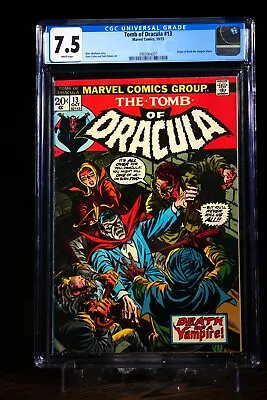 Buy TOMB OF DRACULA #13 Oct 1973 CGC 7.5 White 3rd Appearance & Origin Of  BLADE  • 160.70£