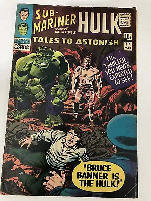 Buy TALES TO ASTONISH #77 1966 Sub-Mariner Marvel Comic UK 77 First Use Imperius Rex • 11£