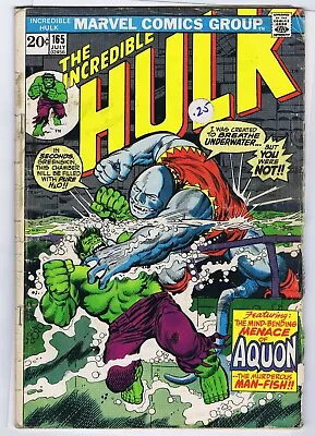 Buy Hulk 165 2.0 1st Appearance Of Aquon  Mennen Millionaire Extra Pages In Book Stn • 14.47£
