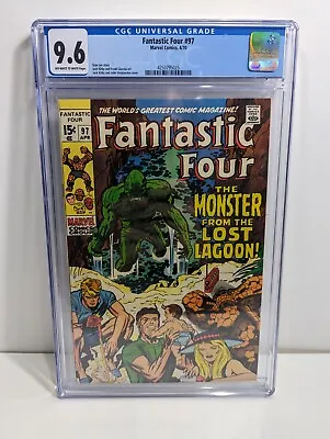 Buy Fantastic Four #97 Marvel 1970 Stan Lee Jack Kirby The Lost Lagoon CGC 9.6 Rare • 454.42£