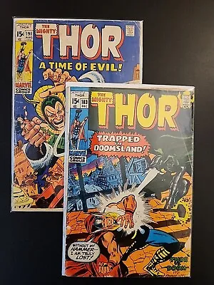 Buy 🔑 Thor #183 &191 Marvel Comics (1970) Doctor Doom 1st App Durok The Demolisher • 8.66£
