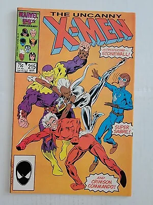Buy Uncanny X-men #215 Marvel Comics 1987 1st App Crimson Commando Stonewall B • 2.36£