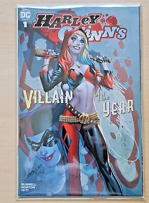 Buy Harley Quinn’s Villain Of The Year 1A  Signed By J.Scott Campbell ~ COA 0687 • 39£