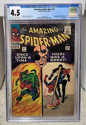 Buy Amazing Spider-Man #37 (1966) CGC 4.5 - 1st Appearance Norman Osborn Marvel Key • 119.89£