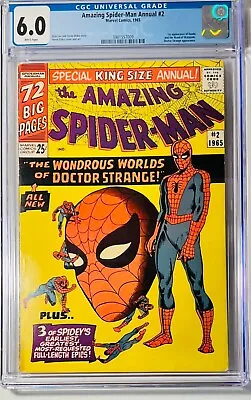 Buy 1965 Amazing Spider-Man Annual 2 CGC 6.0 1st Dr. Strange Crossover 1st App Xandu • 311.40£