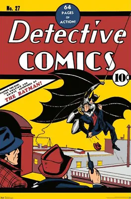 Buy POSTER: Detective Comics #27 BATMAN DEBUT APPEARANCE May 1939 Cover 24x36 POSTER • 21.89£
