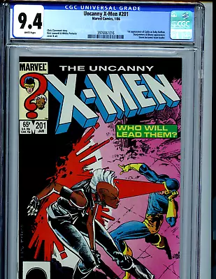 Buy X-Men #201 GCG 9.4 NM 1986 Marvel Comics 1st Nathan Summers Cable Amricons K56 • 224.16£