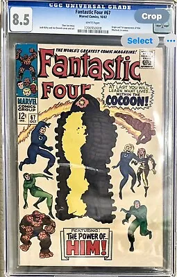 Buy Fantastic Four #67 CGC VF+ 8.5 White Pages 1st Appearance HIM / Adam Warlock! • 362.82£