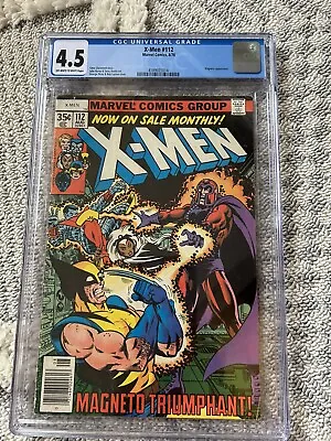 Buy Uncanny X-Men #112 (1978) | Magneto Triumphant |1st Asteroid | CGC 4.5 • 125.86£