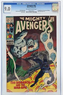 Buy The Avengers #62 CGC 9.0 / 1969 - Marvel Comics • 391.96£