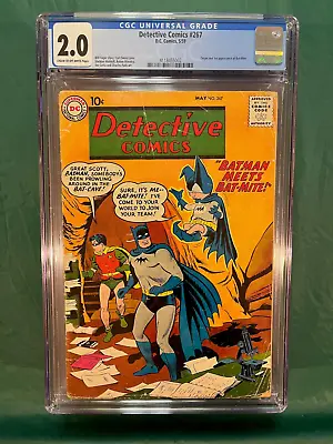 Buy Detective Comics #267 CGC 2.0 Key 1959 Origin And First Appearance Of Bat-Mite! • 522.27£