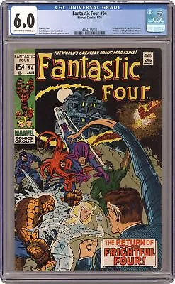 Buy Fantastic Four #94 CGC 6.0 1970 4364135003 • 116.62£