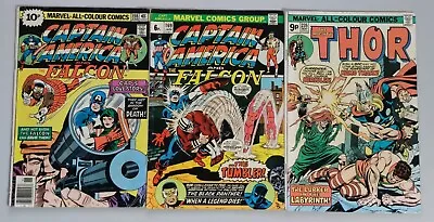 Buy Vintage Marvel Comic Bundle Thor 235 Capt America & Falcon 169 & 198 • 14.99£