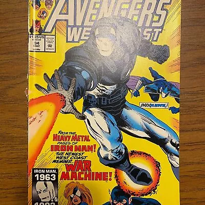 Buy  West Coast Avengers #94 (May 1993) - 1st Appearance Jim Rhodes War Machine! • 19.92£