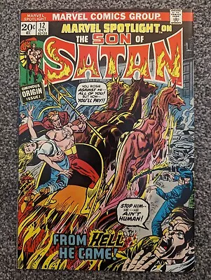 Buy Marvel Spotlight 12 Son Of Satan. Marvel 1973. Origin, 2nd App. Combined Postage • 14.98£