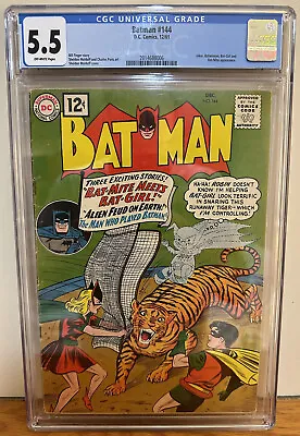 Buy Batman #144 1961 Cgc 5.5 Joker, Batwoman, Bat-girl And Bat-mite Appearances • 281.50£