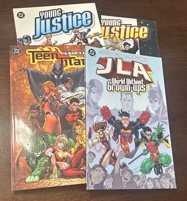 Buy Young Justice A League Of Their Own Sins Of Youth TEEN TITANS JLA 4 TPB Lot • 15.24£