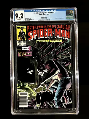Buy Spectacular Spider-Man #131 CGC 9.2 (1987) - Newsstand Edition - Kraven App • 39.38£