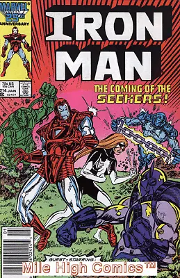 Buy IRON MAN  (1968 Series)  (INVINCIBLE IRON MAN)(MARVEL) #214 NEWSSTAND Fair • 2.85£