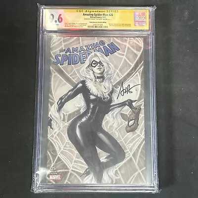 Buy Amazing Spiderman #25 CGC SS 9.6 Signed By Artgerm ComicXposure Sketch Variant • 118.74£