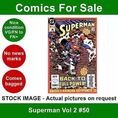 Buy DC Superman Vol 2 #50 Comic - VG/FN+ 01 December 1990 - 48 Pages • 3.99£