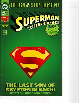 Buy Action Comics #687 Superman Die-cut Variant NM+ Condition! Free Shipping! • 9.61£