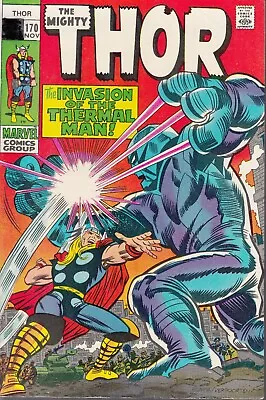 Buy Thor #170 1969 Marvel-1st Thermal Man-invasion-asgard-  Kirby/lee...fn/vf • 22.95£
