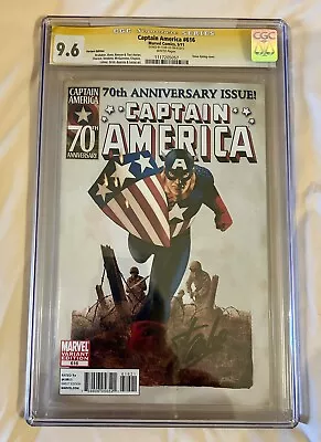 Buy Cgc Signed Stan Lee Rare 70th Anniversary Captain America Steve Epting Variant • 230£