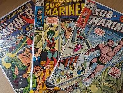 Buy SUB-MARINER (1970) #31, 31 & 38 Lot Of 3 Comics • 30£