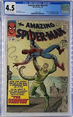 Buy Amazing Spider-Man #20 CGC 4.5 1st Scorpion 1965 • 410£