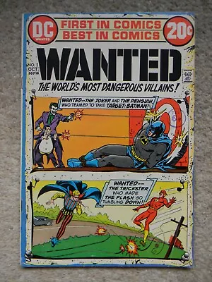 Buy WANTED #2 - DC Comics - 1972 - BATMAN Vs PENGUIN & JOKER : FLASH Vs TRICKSTER  • 12£