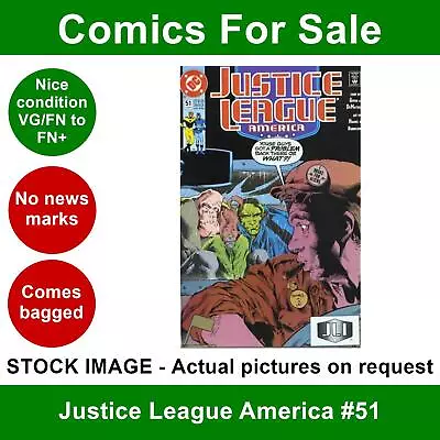 Buy DC Justice League America #51 Comic - VG/FN+ 01 June 1991 • 3.99£