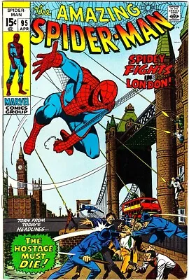 Buy AMAZING SPIDER-MAN #95 FN- Signed 2X Stan Lee/John Romita 1971 Marvel • 359.78£