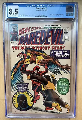 Buy Daredevil #11 Marvel 1965 Stan Lee OW/White Pages CGC 8.5 • 166.02£