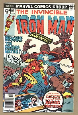 Buy Iron Man 89 VF (8.0) Buscema Cover! Tuska! DAREDEVIL! Blood Brothers! 1976 T782 • 8.71£