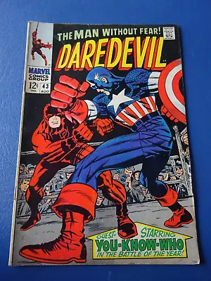 Buy 1968 Marvel Comic Daredevil #43, Captain America • 39.57£