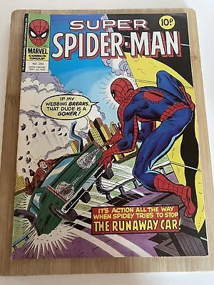 Buy Stan Lee Marvel SUPER SPIDER-MAN Comic #293 Sept 20 1978 The Runaway Car! • 5£