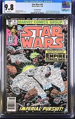 Buy STAR WARS #41 ~ NEWSSTAND ~ CGC 9.8 White Pages ~ 1st Cameo Yoda ~ Marvel (1980) • 432.46£