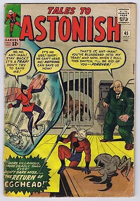 Buy Tales To Astonish #45 FR 2nd Appearance Wasp Complete Page Count 1963 Marvel • 75.04£