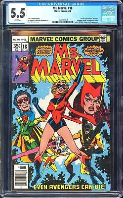 Buy Ms. Marvel #18 CGC 5.5 (1978) 1st Full Appearance Of Mystique! L@@K! • 69.55£