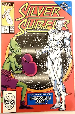 Buy Silver Surfer # 33. 2nd Series. January  1990.  Ron Lim-cover. Vfn/nm 9.0 • 8.99£