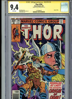 Buy Thor #294 (1980) Marvel CGC 9.4 White Signed By Roy Thomas • 107.53£