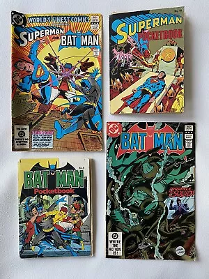 Buy Batman + Superman Comic & Book Bundle - 70s 80s Vintage DC Superhero Collectible • 54.95£