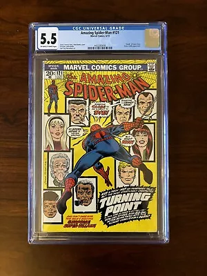 Buy Amazing Spider-Man #121 (Marvel, 1973) CGC 5.5 Death Of Gwen Stacy! Classic Key • 256.95£